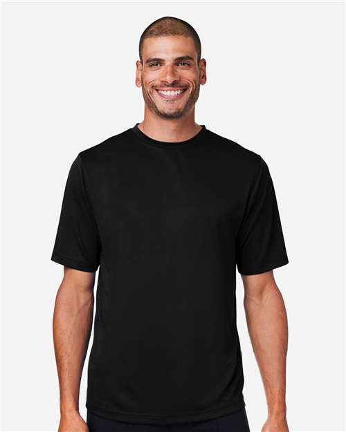 Team 365 TT15 Men's Zone Performance Mesh T-Shirt - Black - model front