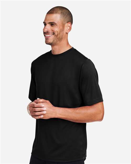 Team 365 TT15 Men's Zone Performance Mesh T-Shirt - Black - model side