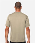 Team 365 TT15 Men's Zone Performance Mesh T-Shirt - Desert Khaki - model back