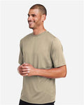 Team 365 TT15 Men's Zone Performance Mesh T-Shirt - Desert Khaki - model side