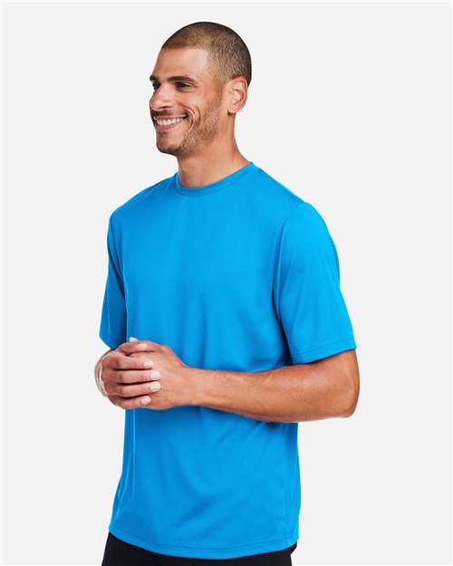 Team 365 TT15 Men's Zone Performance Mesh T-Shirt - Electric Blue - model side
