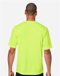 Team 365 TT15 Men's Zone Performance Mesh T-Shirt - Safety Yellow - model back