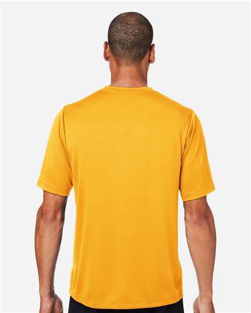Team 365 TT15 Men's Zone Performance Mesh T-Shirt - Sport Athletic Gold - model back