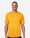 Team 365 TT15 Men's Zone Performance Mesh T-Shirt - Sport Athletic Gold - model front