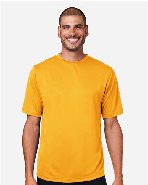 Team 365 TT15 Men's Zone Performance Mesh T-Shirt - Sport Athletic Gold - model front