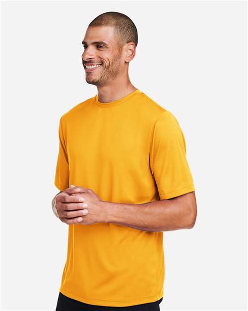 Team 365 TT15 Men's Zone Performance Mesh T-Shirt - Sport Athletic Gold - model side