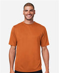 Team 365 TT15 Men's Zone Performance Mesh T-Shirt - Sport Burnt Orange - model front