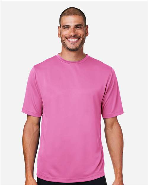 Team 365 TT15 Men's Zone Performance Mesh T-Shirt - Sport Charity Pink - model front