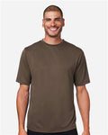 Team 365 TT15 Men's Zone Performance Mesh T-Shirt - Sport Dark Brown - model front