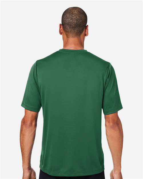 Team 365 TT15 Men's Zone Performance Mesh T-Shirt - Sport Dark Green - model back