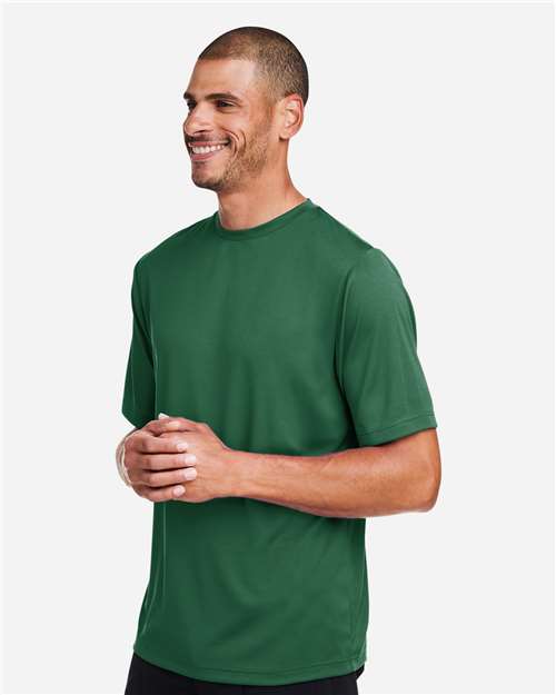 Team 365 TT15 Men's Zone Performance Mesh T-Shirt - Sport Dark Green - model side