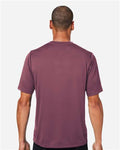 Team 365 TT15 Men's Zone Performance Mesh T-Shirt - Sport Dark Maroon - model back
