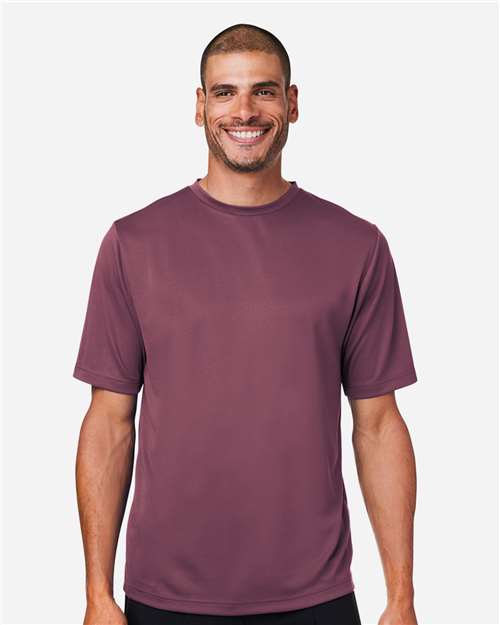 Team 365 TT15 Men's Zone Performance Mesh T-Shirt - Sport Dark Maroon - model front