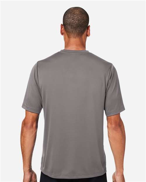 Team 365 TT15 Men's Zone Performance Mesh T-Shirt - Sport Graphite - model back