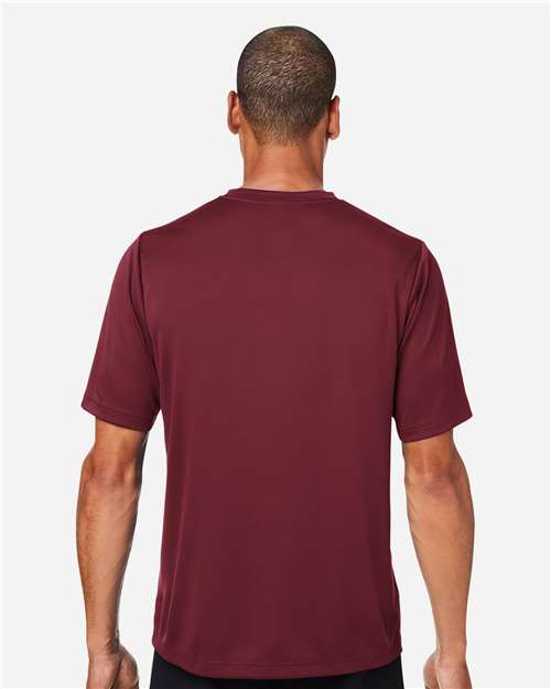 Team 365 TT15 Men's Zone Performance Mesh T-Shirt - Sport Maroon - model back