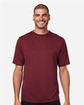 Team 365 TT15 Men's Zone Performance Mesh T-Shirt - Sport Maroon - model front