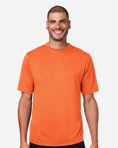 Team 365 TT15 Men's Zone Performance Mesh T-Shirt - Sport Orange - model front