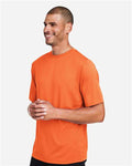 Team 365 TT15 Men's Zone Performance Mesh T-Shirt - Sport Orange - model side