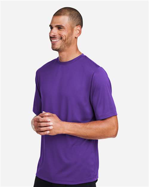 Team 365 TT15 Men's Zone Performance Mesh T-Shirt - Sport Purple - model side