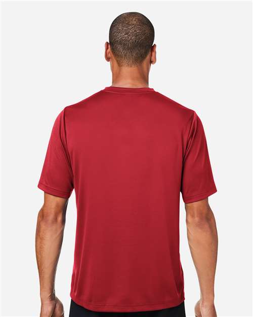 Team 365 TT15 Men's Zone Performance Mesh T-Shirt - Sport Red - model back