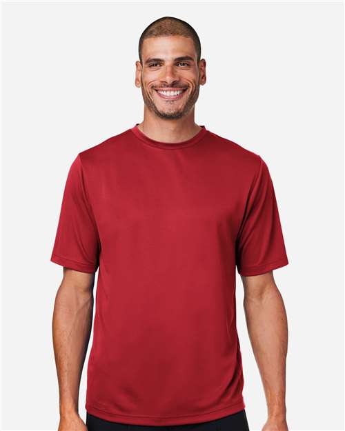 Team 365 TT15 Men's Zone Performance Mesh T-Shirt - Sport Red - model front