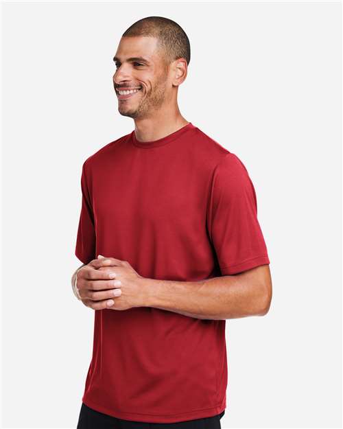 Team 365 TT15 Men's Zone Performance Mesh T-Shirt - Sport Red - model side