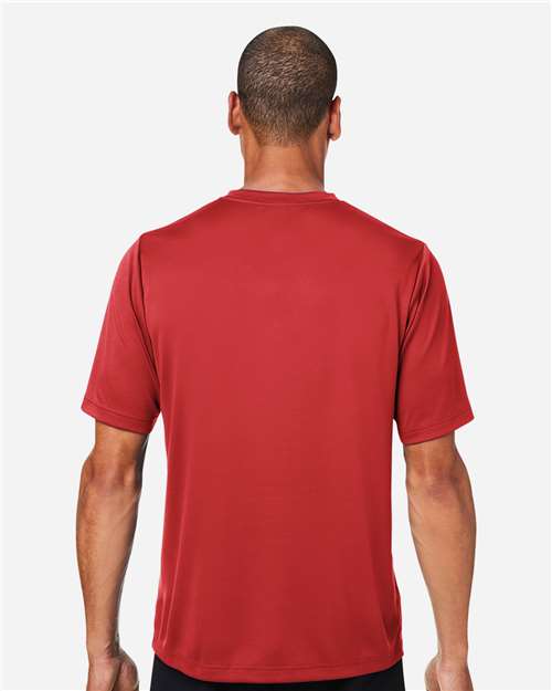 Team 365 TT15 Men's Zone Performance Mesh T-Shirt - Sport Scarlet Red - model back
