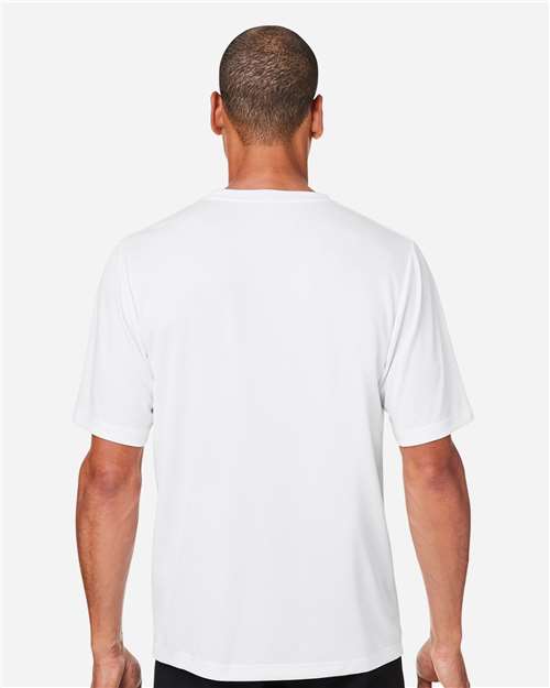 Team 365 TT15 Men's Zone Performance Mesh T-Shirt - White - model back