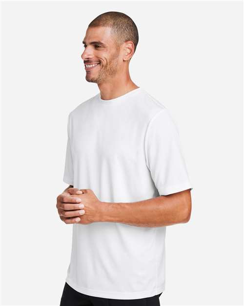 Team 365 TT15 Men's Zone Performance Mesh T-Shirt - White - model side