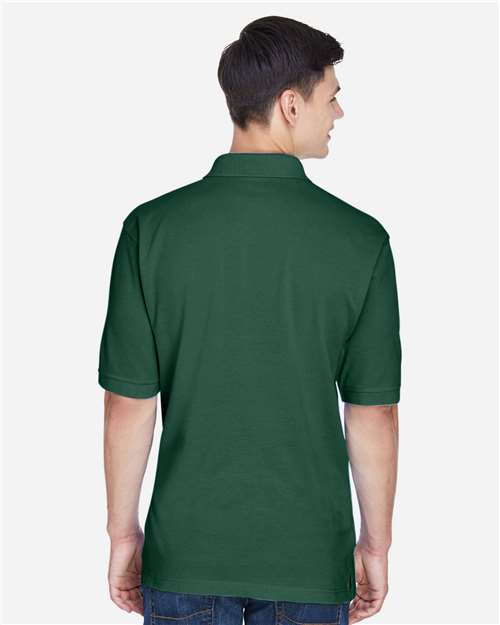 Harriton M265 Men's Easy Blend Polo - Hunter - model back