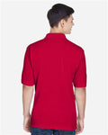 Harriton M265 Men's Easy Blend Polo - Red - model back