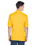 Harriton M265 Men's Easy Blend Polo - Sunray Yellow - model back