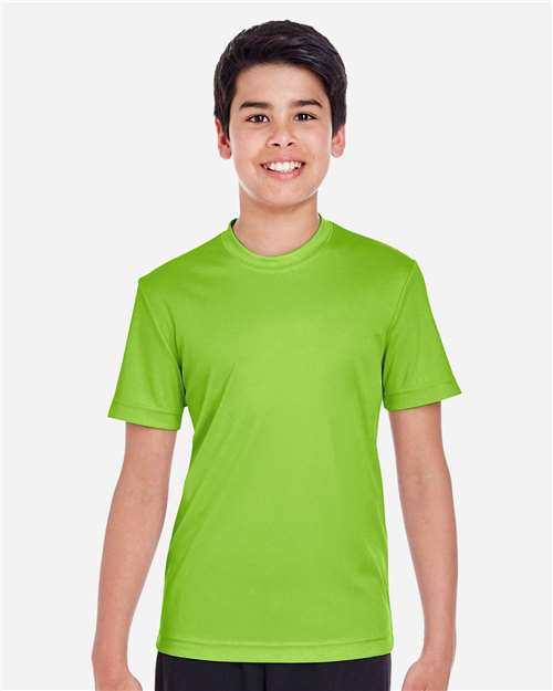Team 365 TT11Y Youth Zone Performance T-Shirt - Acid Green - model front