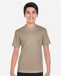 Team 365 TT11Y Youth Zone Performance T-Shirt - Desert Khaki - model front