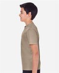 Team 365 TT11Y Youth Zone Performance T-Shirt - Desert Khaki - model side
