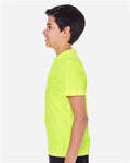 Team 365 TT11Y Youth Zone Performance T-Shirt - Safety Yellow - model side