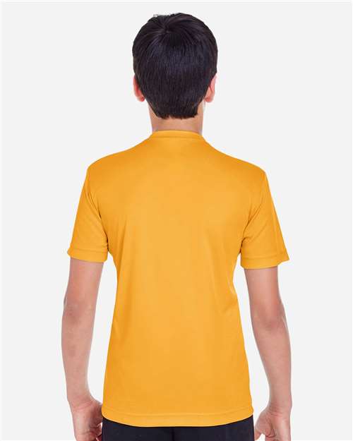 Team 365 TT11Y Youth Zone Performance T-Shirt - Sport Athletic Gold - model back