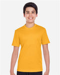 Team 365 TT11Y Youth Zone Performance T-Shirt - Sport Athletic Gold - model front