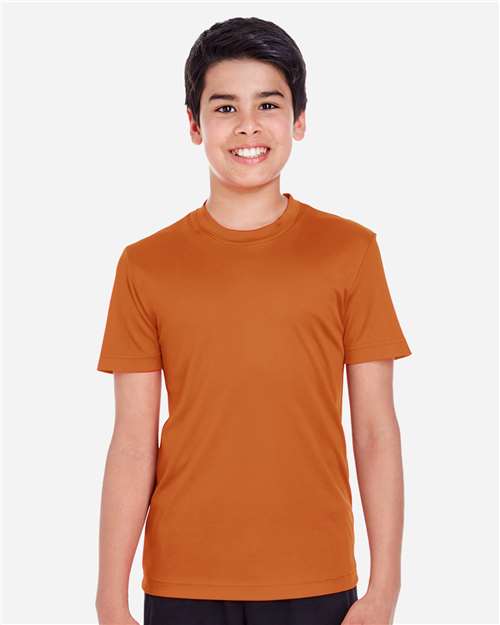 Team 365 TT11Y Youth Zone Performance T-Shirt - Sport Burnt Orange - model front