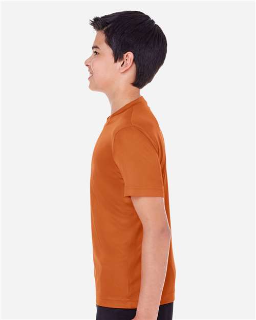 Team 365 TT11Y Youth Zone Performance T-Shirt - Sport Burnt Orange - model side