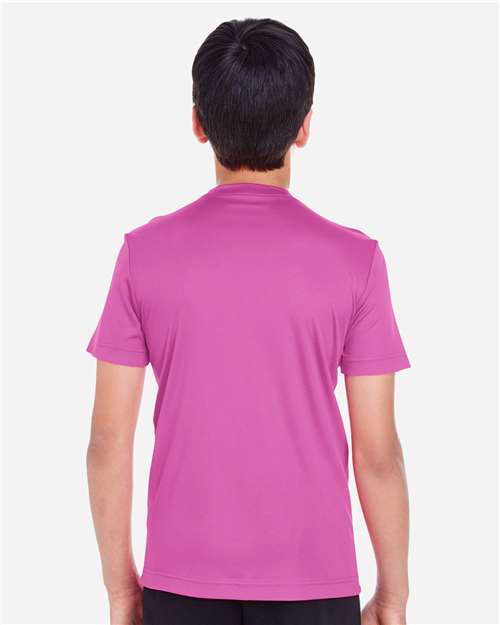 Team 365 TT11Y Youth Zone Performance T-Shirt - Sport Charity Pink - model back