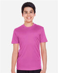 Team 365 TT11Y Youth Zone Performance T-Shirt - Sport Charity Pink - model front