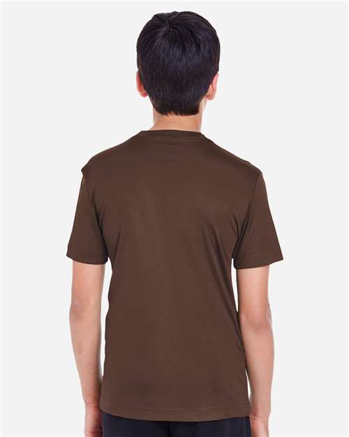 Team 365 TT11Y Youth Zone Performance T-Shirt - Sport Dark Brown - model back