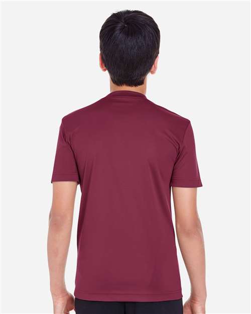 Team 365 TT11Y Youth Zone Performance T-Shirt - Sport Dark Maroon - model back