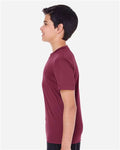 Team 365 TT11Y Youth Zone Performance T-Shirt - Sport Dark Maroon - model side