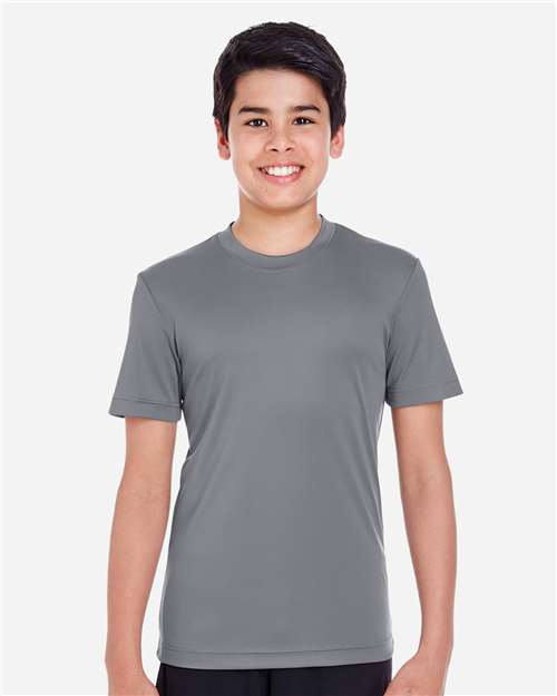 Team 365 TT11Y Youth Zone Performance T-Shirt - Sport Graphite - model front