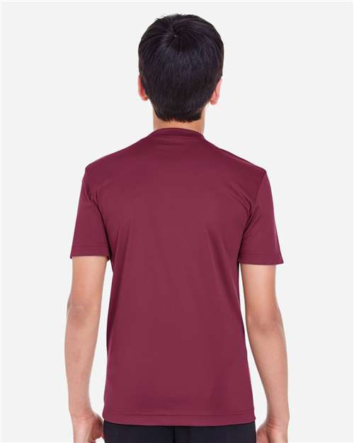 Team 365 TT11Y Youth Zone Performance T-Shirt - Sport Maroon - model back