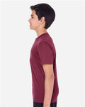 Team 365 TT11Y Youth Zone Performance T-Shirt - Sport Maroon - model side