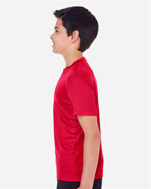 Team 365 TT11Y Youth Zone Performance T-Shirt - Sport Red - model side