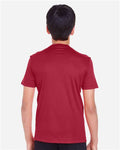 Team 365 TT11Y Youth Zone Performance T-Shirt - Sport Scarlet Red - model back